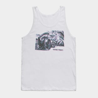 Brontosaurus GONE WHY faded vintage pink and blue dinosaur art Tank Top